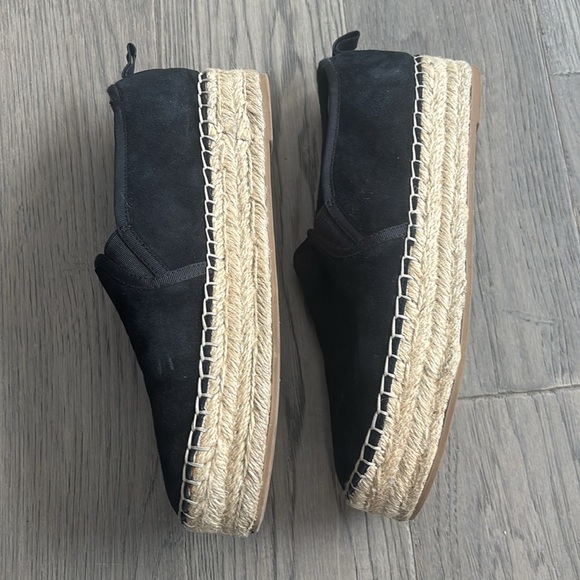 Sam Edelman | Carrin Platform Espadrille Slip on Flats Loafers Suede Black Size8 - Picture 4 of 10